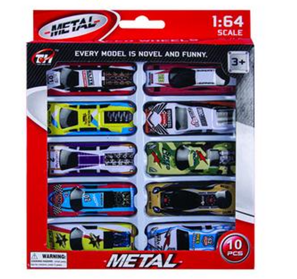 Die Cast Set 10Pcs Racers 7cm Each