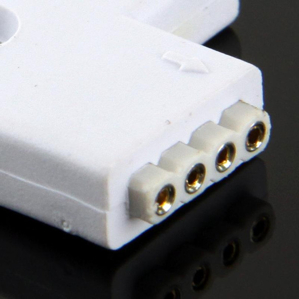 4 Pin 2 Way L Shape Female Connector for RGB LED Flexible Strip