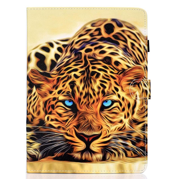 Colored Drawing Pattern Horizontal Flip PU Leatherette Case with Holder & Card Slots & Sleep / Wake-up Function for Galaxy Tab S5e 10.5 / T720 / T725(Leopard)