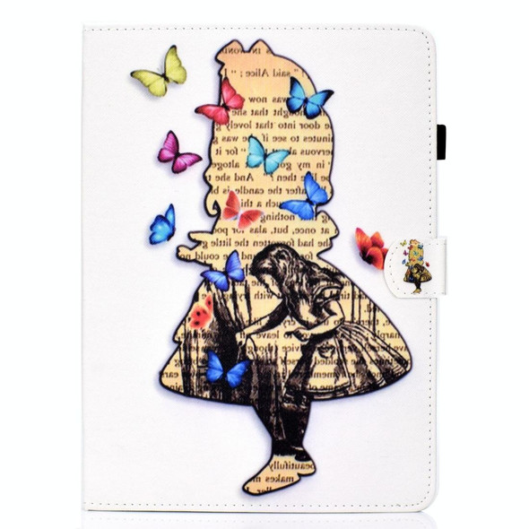 Colored Drawing Pattern Horizontal Flip PU Leatherette Case with Holder & Card Slots & Sleep / Wake-up Function for Galaxy Tab S5e 10.5 / T720 / T725(Girl)