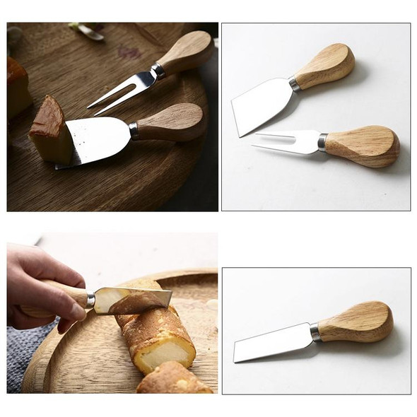 kn603 4 in 1 Wooden Handle Stainless Steel Cheese Knife Baking Tool Set