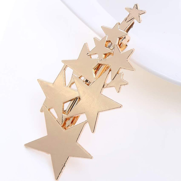 5 PCS Star Barrettes Jewelry Hair Accessories(Gold)