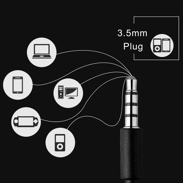 3.5mm Wired Headphones Handsfree Headset In Ear Earphone Earbuds with Mic for Xiaomi Phone MP3 Player Laptop(Black Grey)