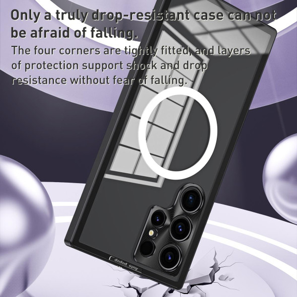 For Samsung Galaxy S22+ 5G MagSafe HD Spring Buckle Metal Phone Case(Sierra Blue)