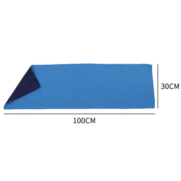 3 PCS Absorbent Polyester Quick-drying Breathable Cold-skinned Fitness Sports Portable Towel(Dark Blue)