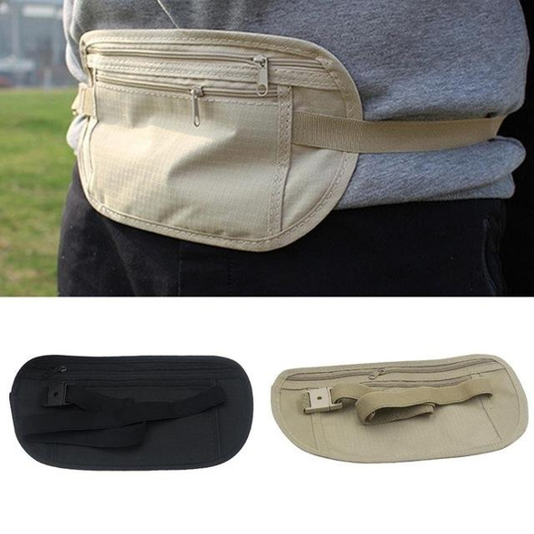 5 PCS Multifunctional Outdoor Waist Belt Bag Travel Anti-theft Invisible Phone (Khaki)
