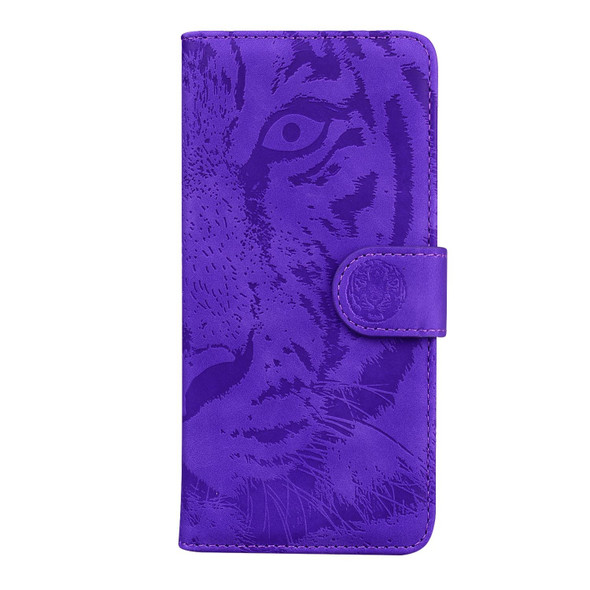 For Samsung Galaxy S20 FE / S20 FE 5G / S20 Lite Tiger Embossing Pattern Horizontal Flip Leatherette Case with Holder & Card Slots & Wallet(Purple)