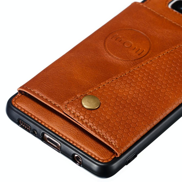 Leather Protective Case For Galaxy S10 Plus(Brown)