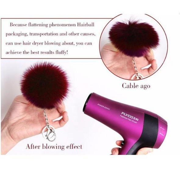 Simple Key Chain Fur Ball Pompon Keychain Pompom Artificial Rabbit Fur Animal Keychains for Woman Car Bag Key Rings