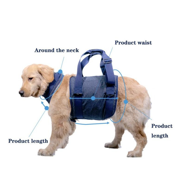 Pet Leash Senior Dogs Walking Aids Chest Harness, Size: XL(Dark Blue)