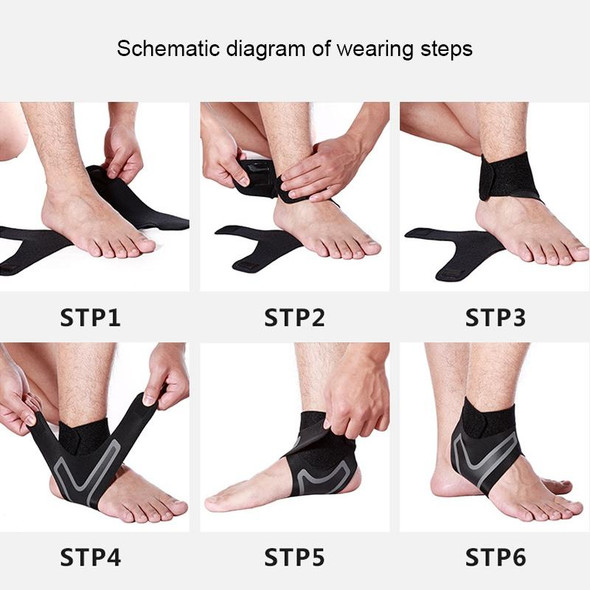 2 PCS Sport Ankle Support Elastic High Protect Sports Ankle Equipment Safety Running Basketball Ankle Brace Support, Size:L(Left)