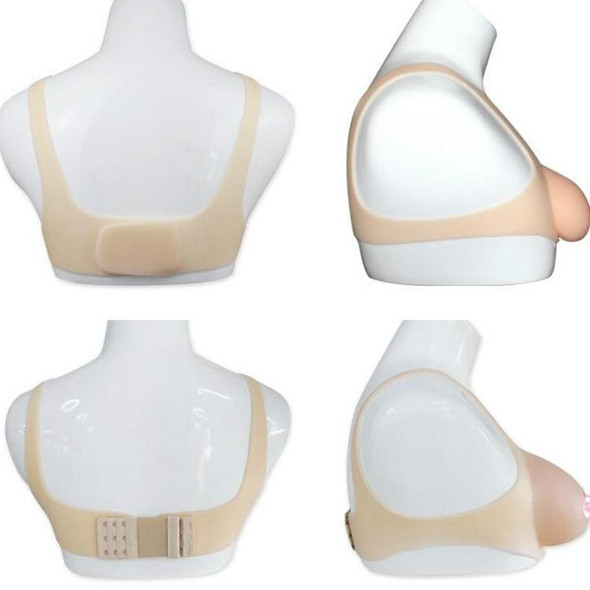 Skinless Silicone Breast Implants Bionic Breast Implants Fake Breast Underwear Chest Pads, Size:B Cup(Paste Skin Tone)