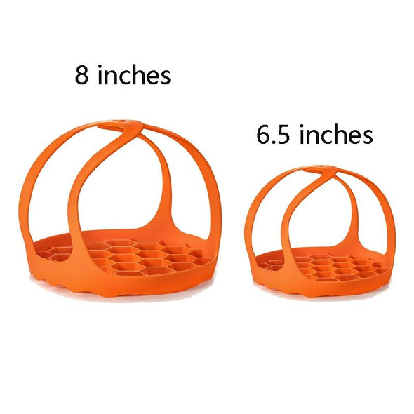 2 PCS Silicone Steamer Egg Cooker Silicone Steamer Basket, Size:8 Inches(Orange)