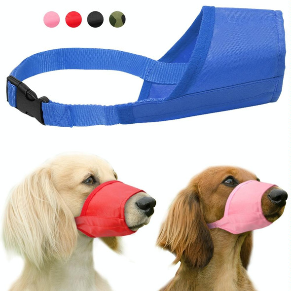 Pet Supplier Dog Muzzle Breathable Nylon Comfortable Soft Mesh Adjustable Pet Mouth Mask Prevent Bite, Size:14cm(Black)