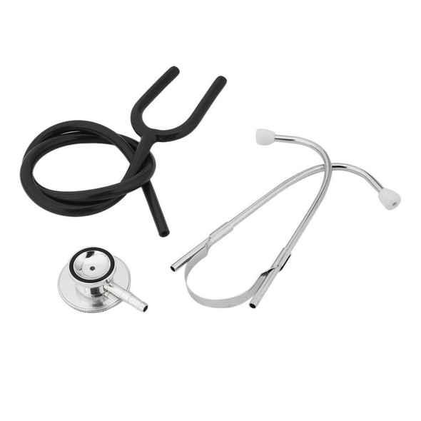 Double-sided Stethoscope Single Tube Doctors Nurse Professional Cardiology Stethoscope Aluminium Alloy Chestpiece(Yellow)