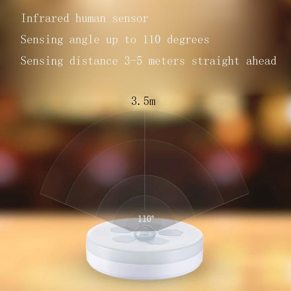 Intelligent Human Body Induction LED Night Light Control Bedroom Bedside Table Lamp, Style:Rechargeable(White Light )