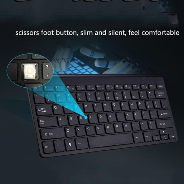 USB External Notebook Desktop Computer Universal Mini Wireless Keyboard Mouse, Style:Keyboard(Rose Gold )