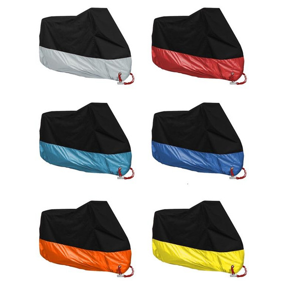 190T Motorcycle Rain Covers Dustproof Rain UV Resistant Dust Prevention Covers, Size: L(Black)