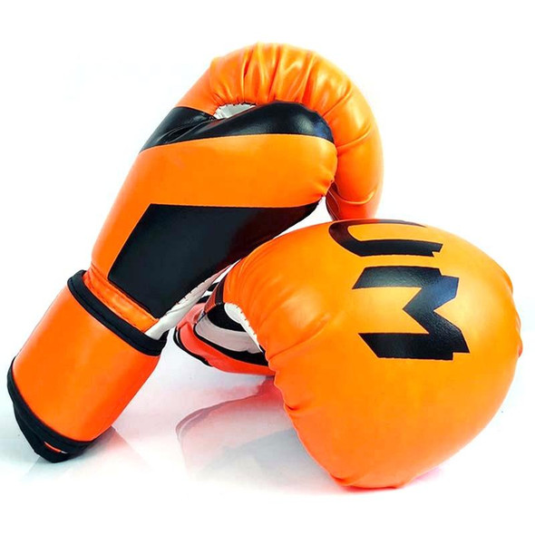 NW-036 Boxing Gloves Adult Professional Training Gloves Fighting Gloves Muay Thai Fighting Gloves, Size: 10oz(Fluorescent Orange)