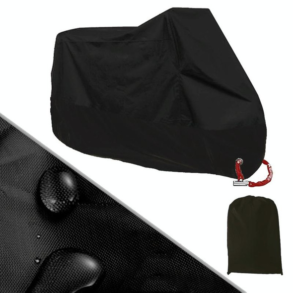 190T Motorcycle Rain Covers Dustproof Rain UV Resistant Dust Prevention Covers, Size: M(Black)