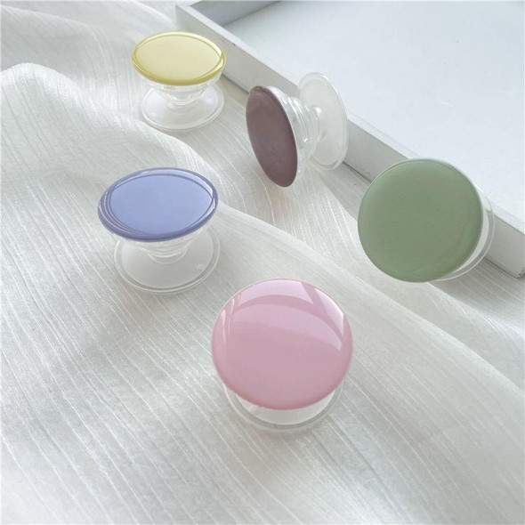 5pcs Solid Color Drop Glue Airbag Bracket Mobile Phone Ring Buckle(Tea Color)