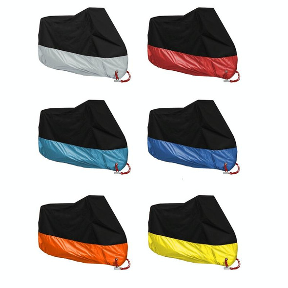 190T Motorcycle Rain Covers Dustproof Rain UV Resistant Dust Prevention Covers, Size: XL(Black)