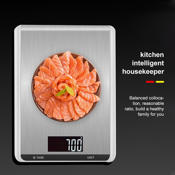 10kg/1g Stainless Steel Kitchen Scale Household Food Electronic Scale(Black)