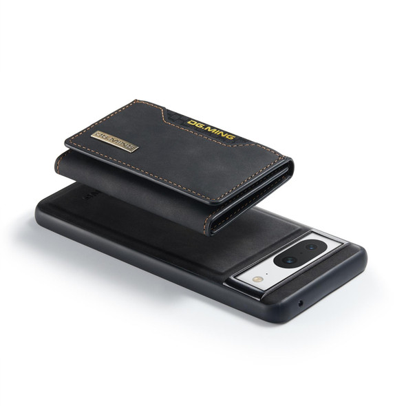 For Google Pixel 8 DG.MING M2 Series 3-Fold Multi Card Bag + Magnetic Phone Case(Black)