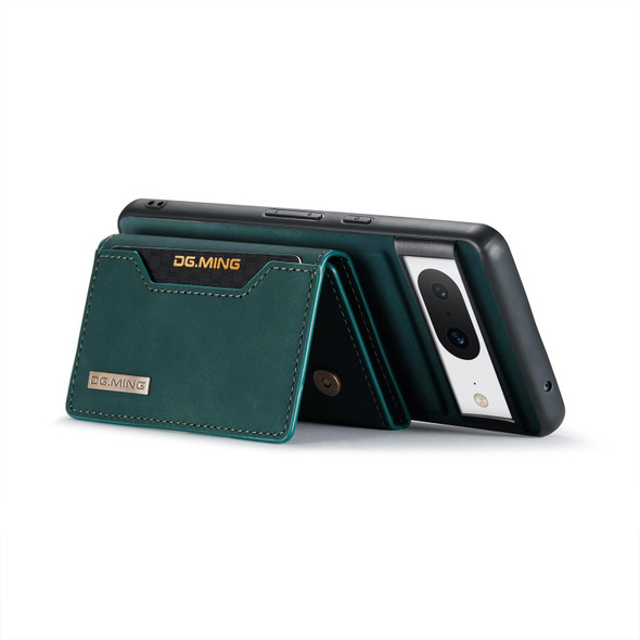 For Google Pixel 8 DG.MING M2 Series 3-Fold Multi Card Bag + Magnetic Phone Case(Green)