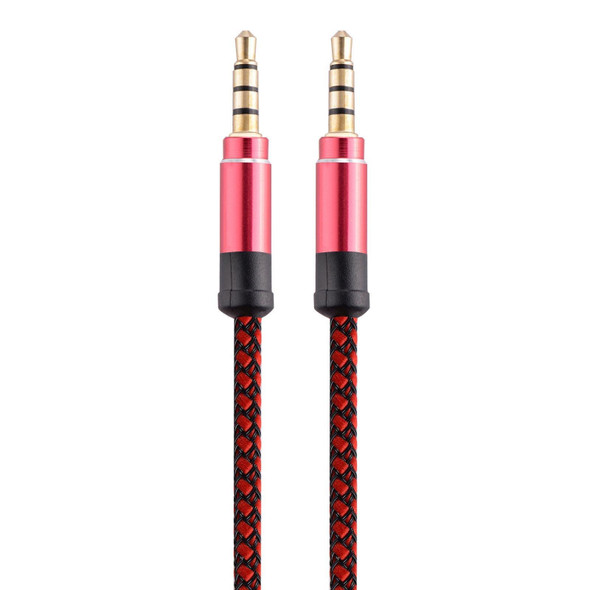 3.5mm Male To Male Car Stereo Gold-Plated Jack AUX Audio Cable - 3.5mm AUX Standard Digital Devices, Length: 1.5m(Red)