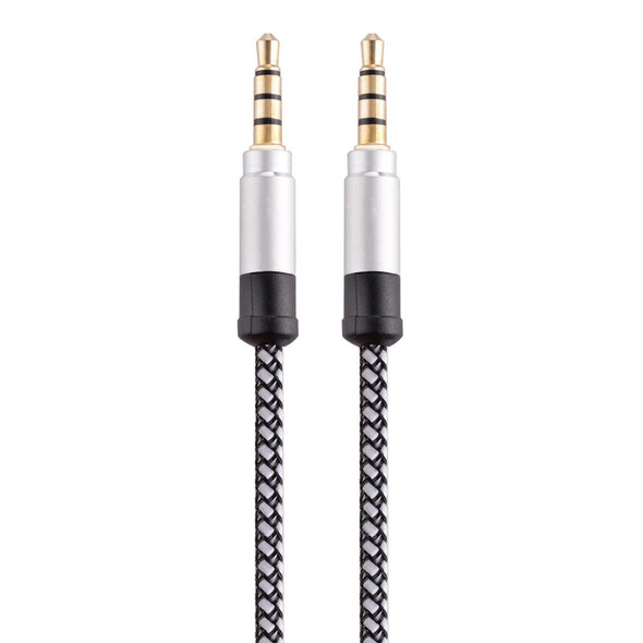 3.5mm Male To Male Car Stereo Gold-Plated Jack AUX Audio Cable - 3.5mm AUX Standard Digital Devices, Length: 1.5m(White)