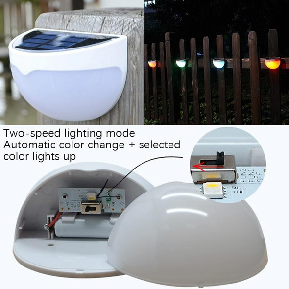 N760B 6 LEDs Outdoor Rain-Proof Solar Semicircular Sensing Wall Light(White Light)