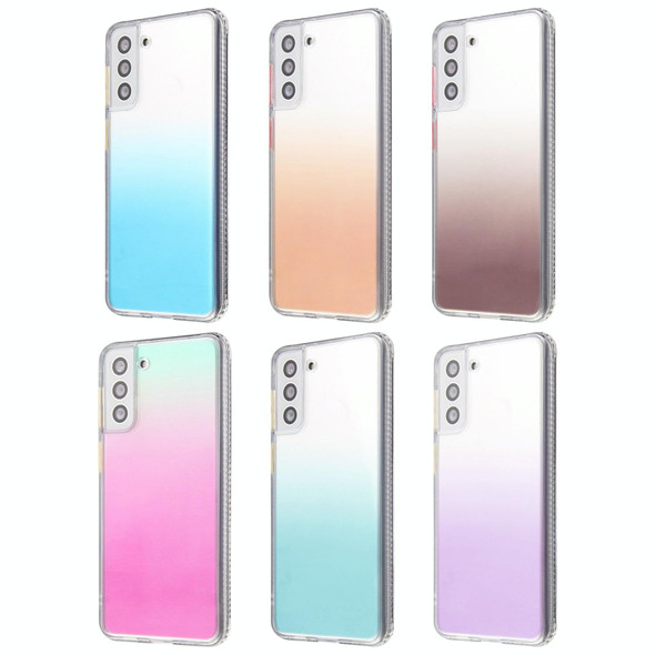 For Samsung Galaxy S21+ 5G 2pcs Gradient Marble Phone Case(Random Color Delivery)