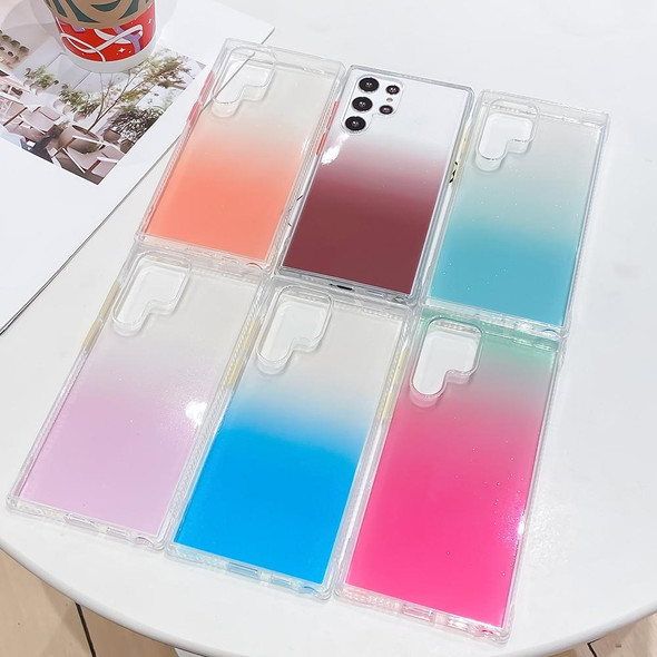 For Samsung Galaxy S21 Ultra 5G 2pcs Gradient Marble Phone Case(Random Color Delivery)