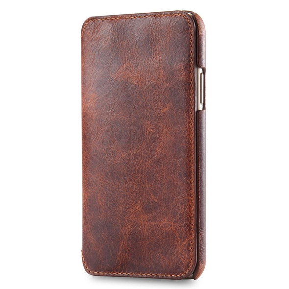 Oil Wax Cowhide Horizontal Flip Leather Case for iPhone XS Max, with Card Slots & Wallet