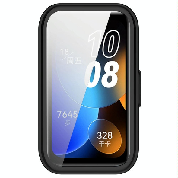 For Huawei Band 8 Full Coverage TPU Electroplating Watch Protective Case(Black)