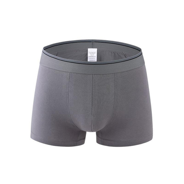 Men Cotton Sexy Boxer Underwear (Color:Gray Size:XXXL)