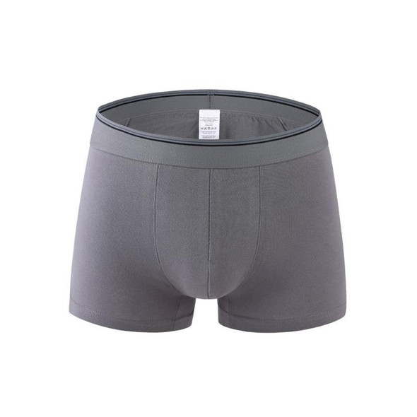 Men Cotton Sexy Boxer Underwear (Color:Gray Size:XXL)