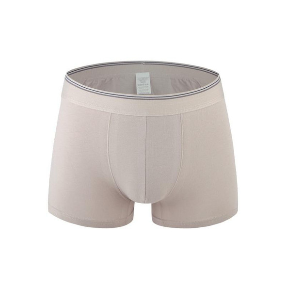 Men Cotton Sexy Boxer Underwear (Color:Apricot Size:XL)
