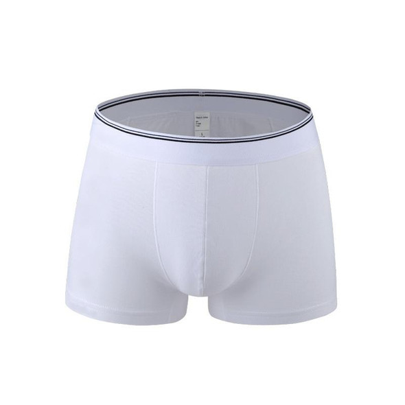 Men Cotton Sexy Boxer Underwear (Color:Blue White Size:L)
