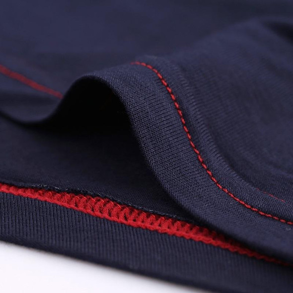 Men Colorblock Knitting Four Corners Underwear (Color:Black Size:L)