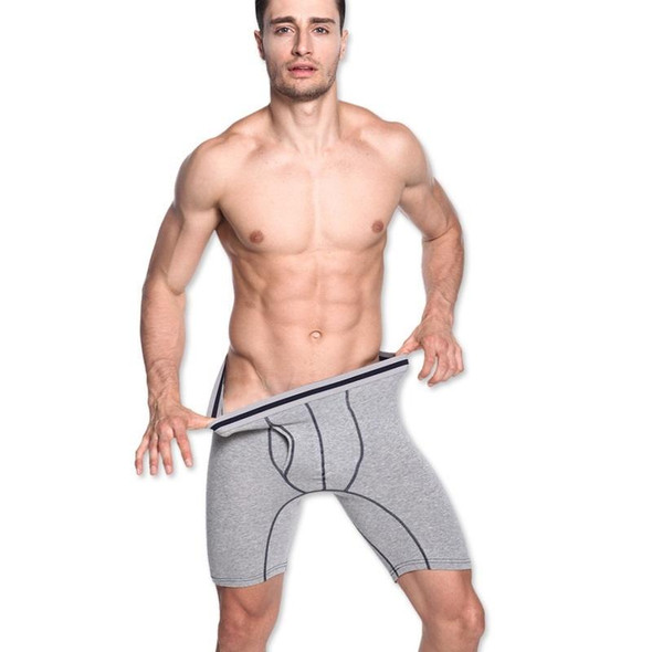 Men Cotton Sports Fitness Four Corners Underwear (Color:Royal Blue Size:XXL)