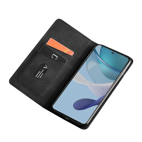 For vivo Y78 5G Skin Feel Magnetic Leather Phone Case(Black)