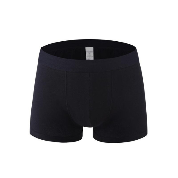 Men Cotton Sexy Boxer Underwear (Color:Black Size:XXXL)