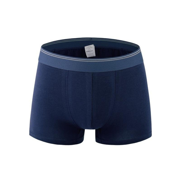Men Cotton Sexy Boxer Underwear (Color:Royal Blue Size:XL)