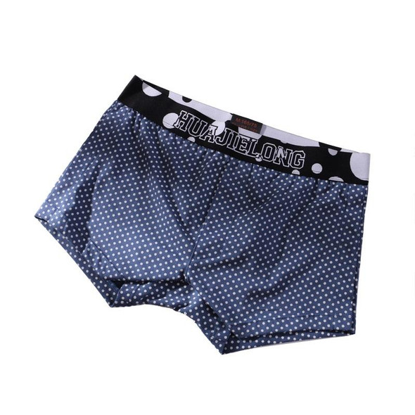 Men Loose And Breathable Plus Size Cotton Boxer Underwear (Color:Blue Size:L)