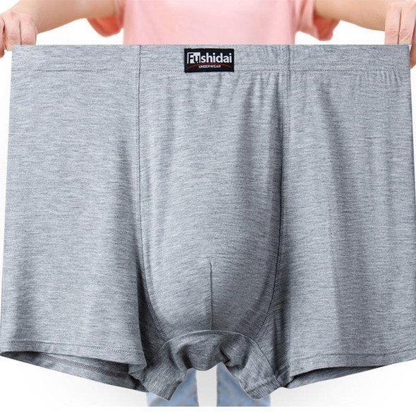 2 PCS Men Modal High Waist Breathable Boxer Underwear (Color:Light Gray Size:XXXXXXXXXXXXXL)