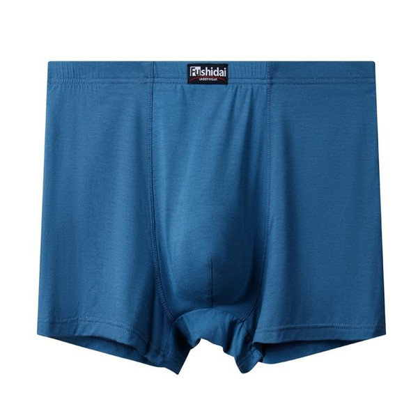2 PCS Men Modal High Waist Breathable Boxer Underwear (Color:Sky Blue Size:XXXL)