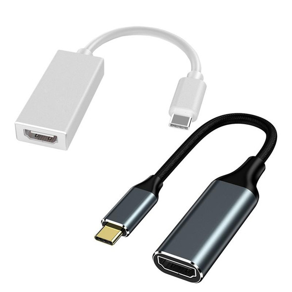 HW-TC01A USB 3.1 Type-C To HDMI Adapter Cable - Computer Phone Projectior(Silver)