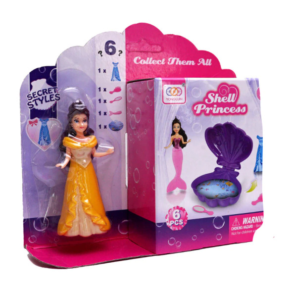 Shell Princess Doll Set with Accessories for Imaginative Play